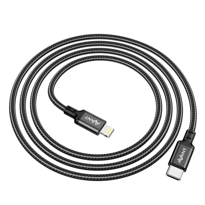 [AV1146] CABLE TRENZADO 20W 3A CARGA RAPIDA Y DATOS 1M USB TIPO-C A LIGHTNING FORCE EDITION AVANT