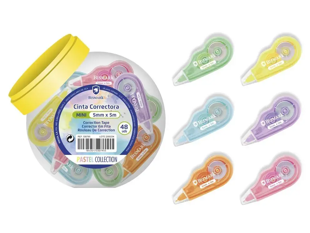 [330795] CORRECTOR CINTA BISMARK PASTEL 5MM X 5M