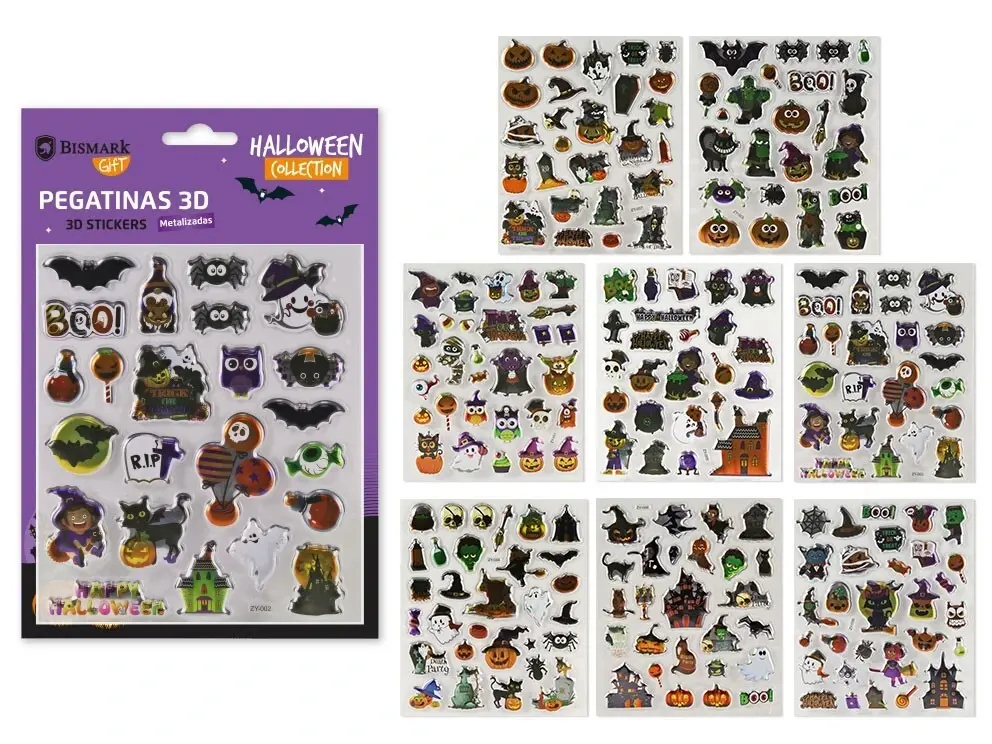 HALLOWEEN PEGATINAS 3D METAL