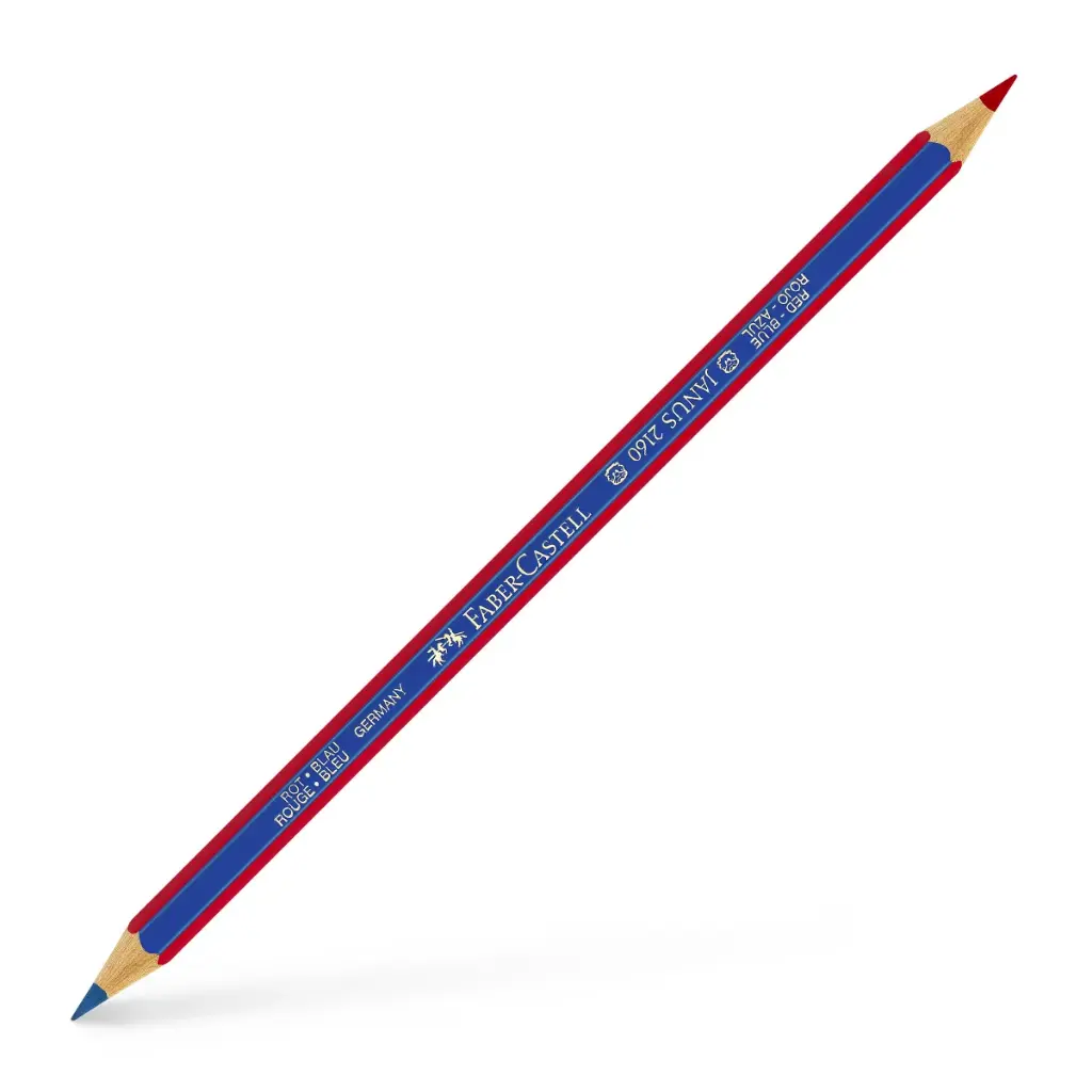[116000] LAPIZ BICOLOR FABER CASTELL JANUS 2160 (ROJO-AZUL)