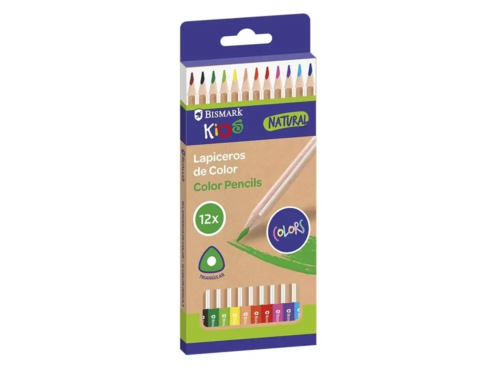 NATURAL COLOR LAPICEROS MADERA 12 COLORES BASIC