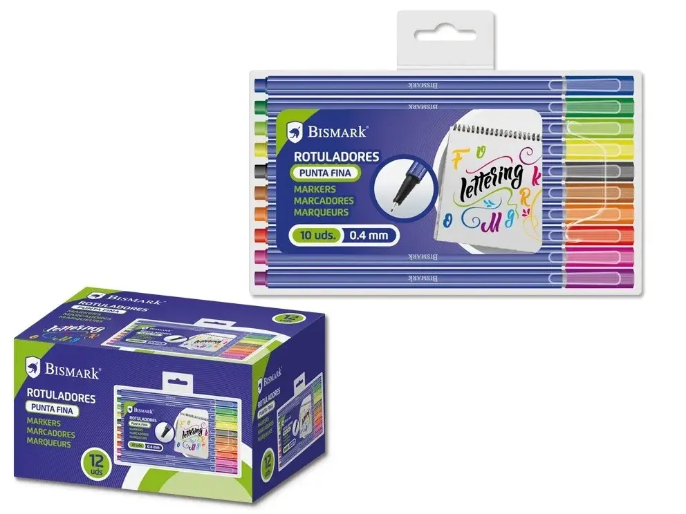 ROTULADOR PUNTA  FINA 10 COLORES SET LETTERING