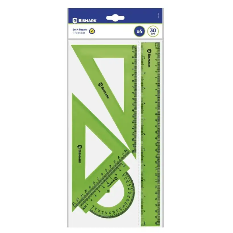 SET 4 REGLAS VERDES B hight quality (30 CM) - bismark -