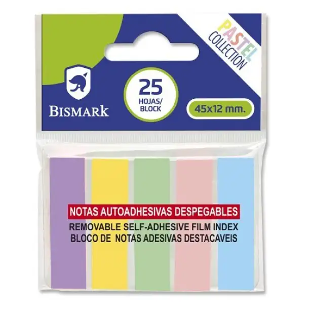 TACO ADHESIVO BISMARK 5 GUIAS PASTEL