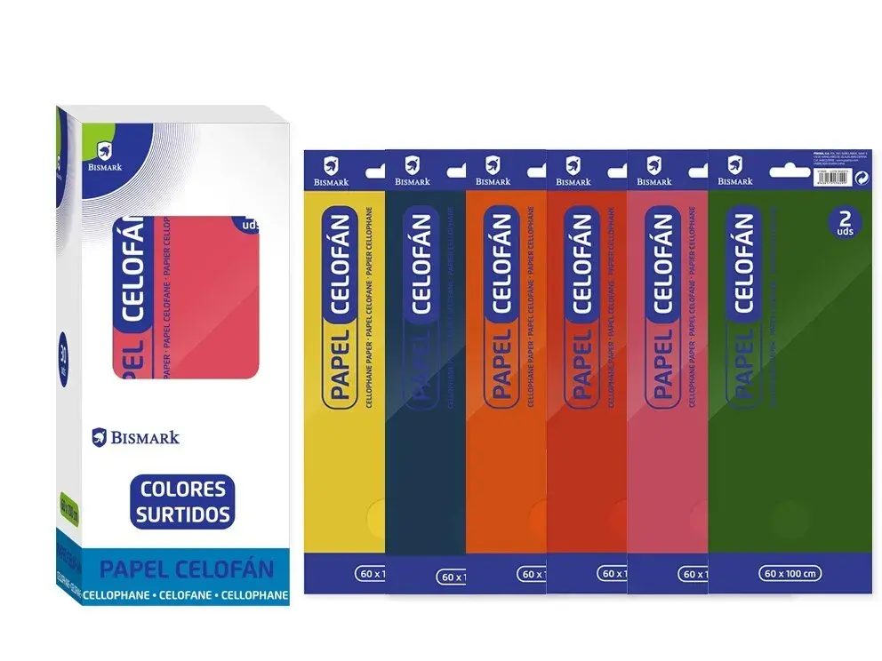 PAPEL CELOFAN 2 HOJAS DE COLORES