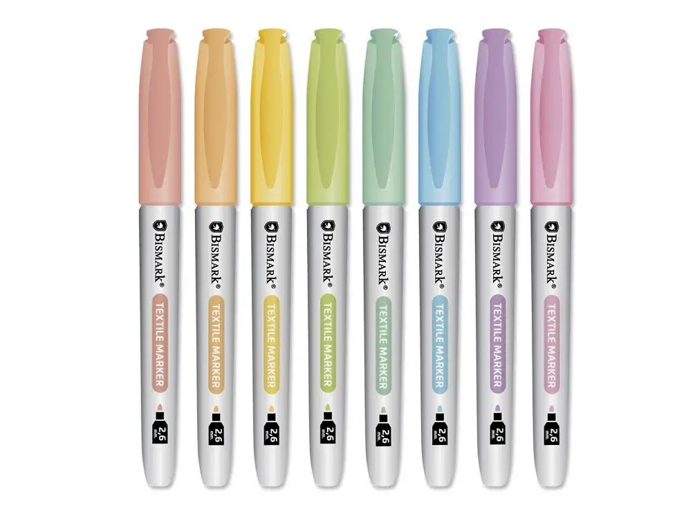 ROTULADOR PERMANENTE TEXTIL SET 8 COLORES PASTEL