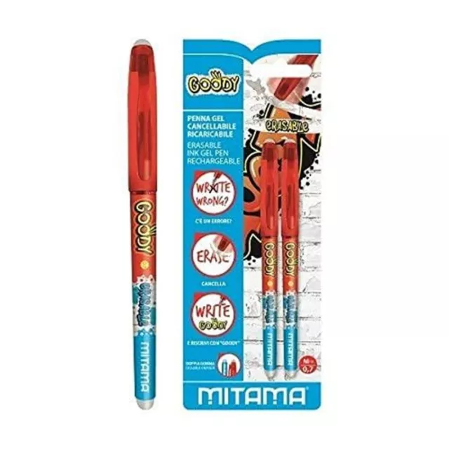 BOLIGRAFO GEL BORRABLE CON RECAMBIOS MITAMA