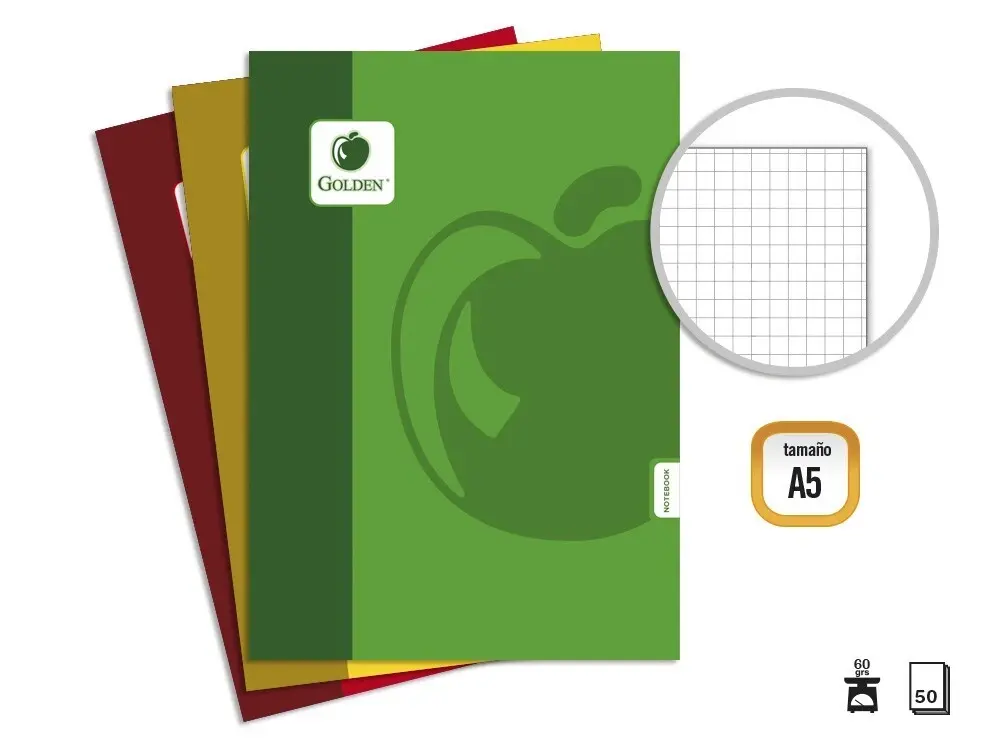  BASIC LIBRETA GRAPADA A5.50 H. cuadros