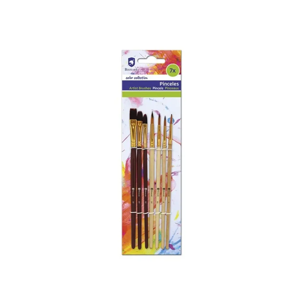 PACK 7 PINCELES MADERA