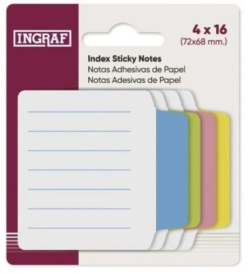 NOTAS ADHESIVAS PAUTA POST-IT 72X68 MM INGRAF