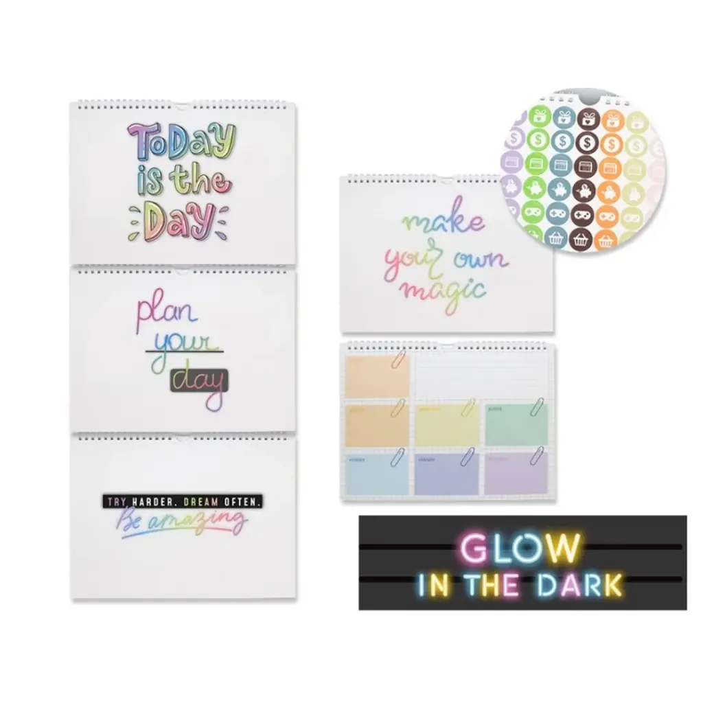 PLANNER PLANIFICADOR ANILLADO GLOW IN THE DARK