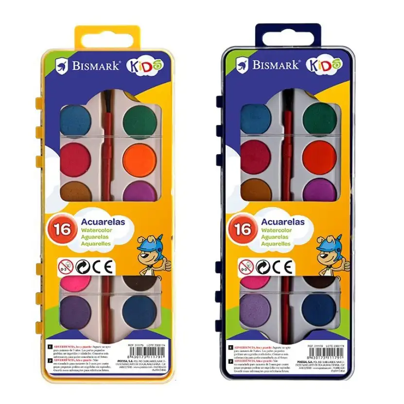 [311179] ACUARELAS BISMARK KIDS 16 UDS.