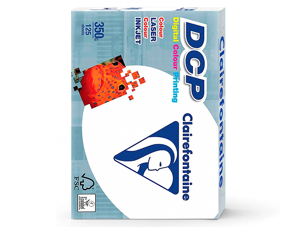 [72172] PAPEL FOTOCOPIADORA CLAIREFONTAINE DIN A4 350gr paquete 125 hojas - DCP -