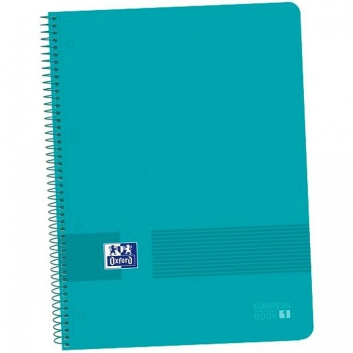 [400149420] CUADERNO LIVE&GO EUROPEANBOOK 1 80H A4+ 5X5MM MICROPERFORADO TAPA DE PLÁSTICO OXFORD (AZUL)