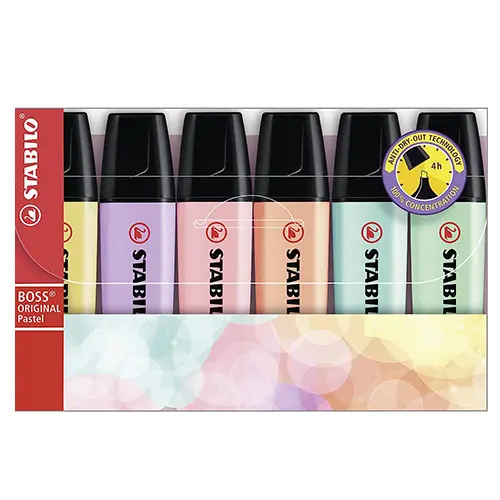 [70_6] ESTUCHE 6 UD. STABILO BOSS PASTEL