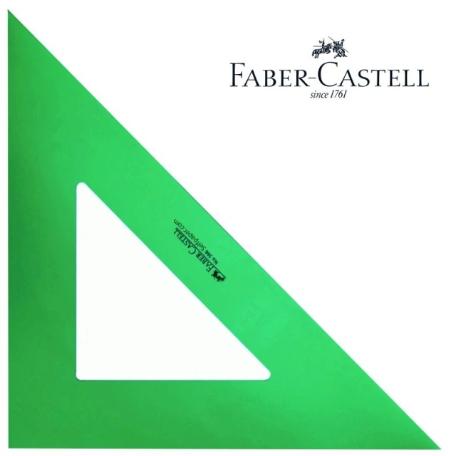 [566-12] ESCUADRA SIN GRADUAR FABER-CASTELL (12 cm)