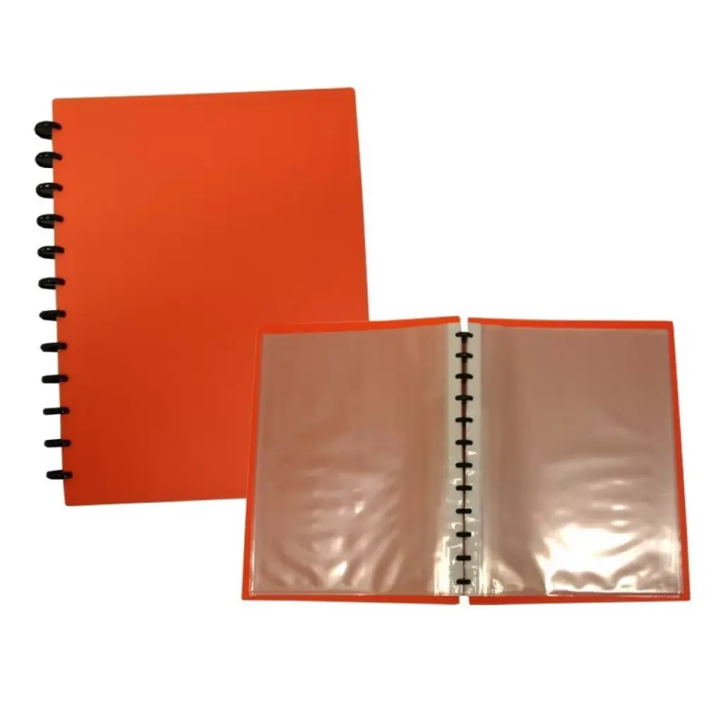 CARPETA 25 FUNDAS 12 ANILLAS NEÓN , PP ( polipropileno ) 