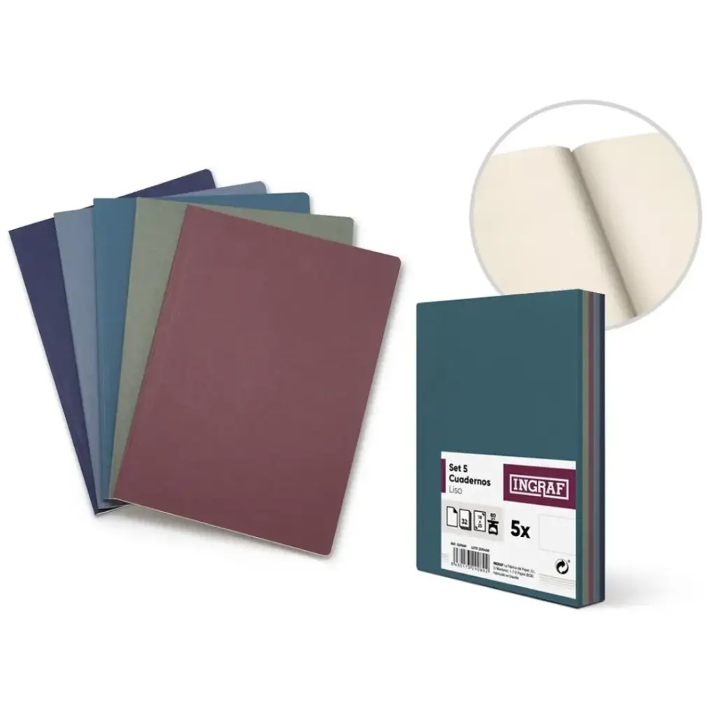 CUADERNOS KRAFT COLOR 18 x 25mm  32 hojas BL INGRAF