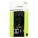 ADAPTADOR ENCHUFE SCHUKO NEGRO +2 X USB A+ 2 X USB TYPEC