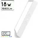 PLAFON LED SERIE ESSENTIAL PC/ABS 18W CCT (CALIDO-NEUTRO-FRIO) CUADRADO Φ210mmX31mm