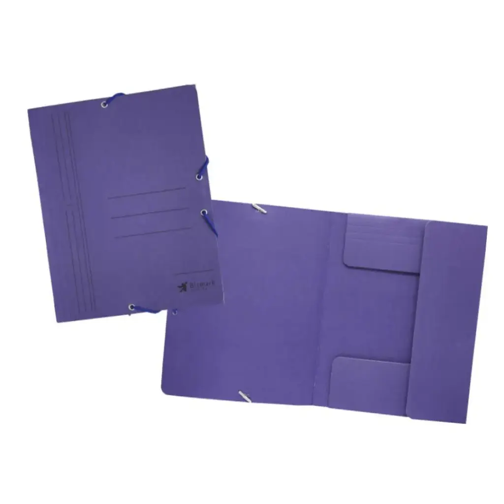 CARPETA CARTON GOMAS Y SOLAPAS 4º AZUL
