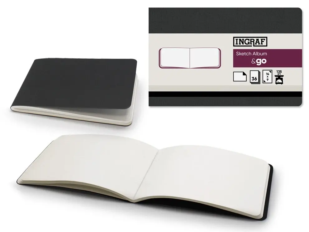 INGRAF & GO ART COLLECTION SKETCH ALBUM 14 X 9-36H