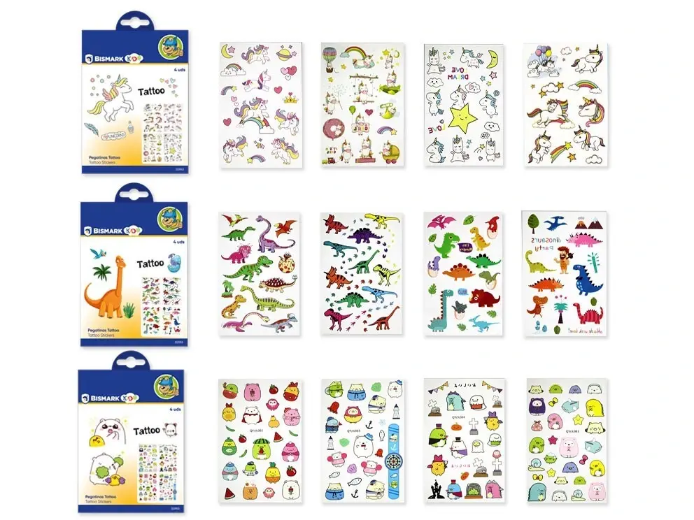 PEGATINAS TATTOO 4 HOJAS