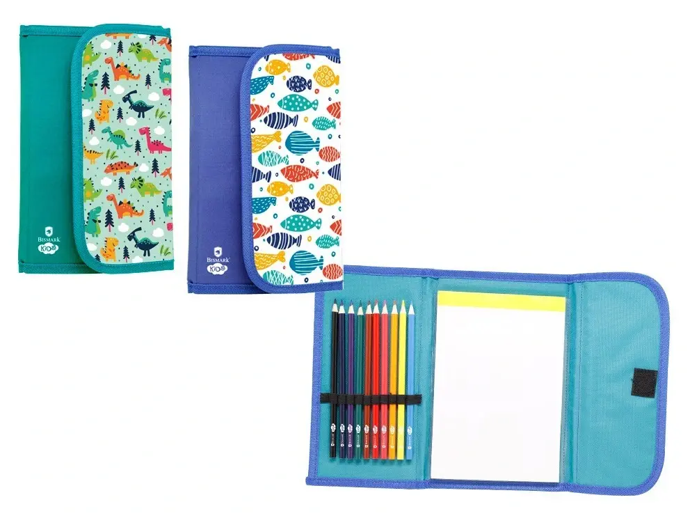 ESTUCHE DE DIBUJO INFANTIL con 10 pinturas y libreta - BISMARK -