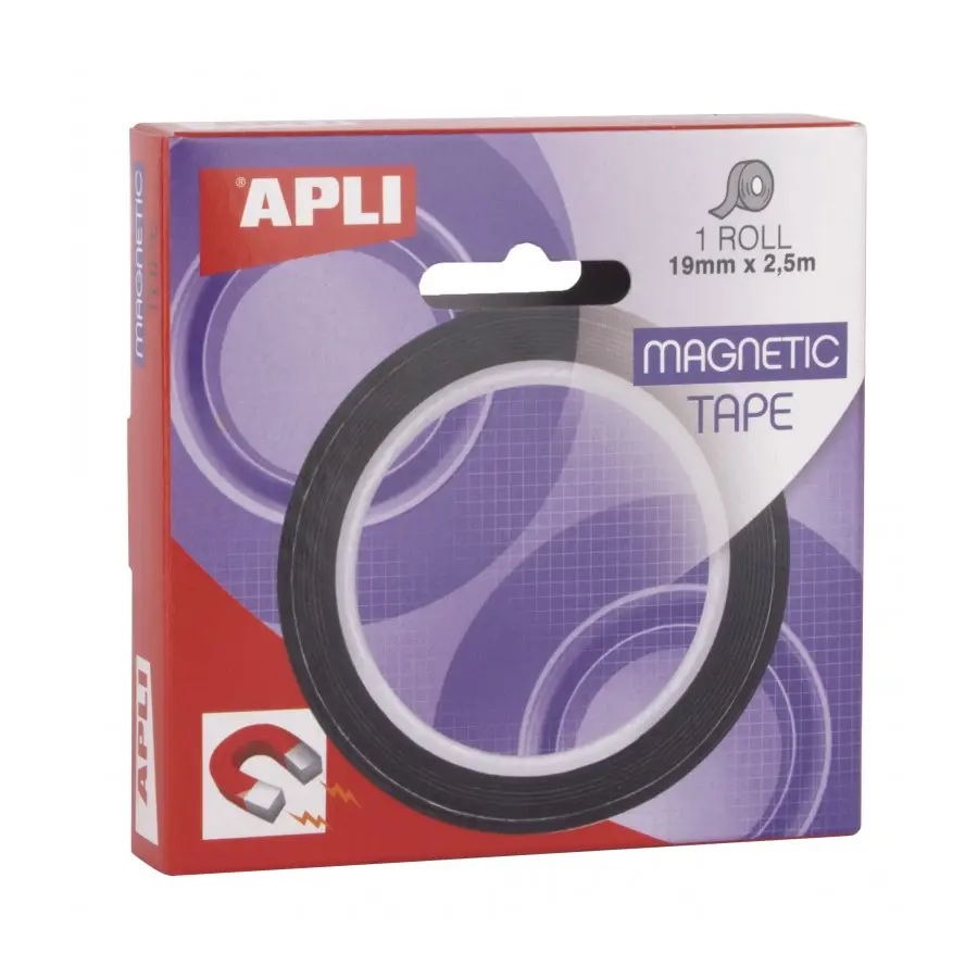 Cinta adhesiva magnética 19 mm x 2,5 m - APLI