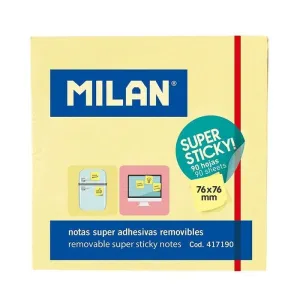 BLOC NOTAS ADHESIVAS 76X76 MM100 HOJAS  MILAN