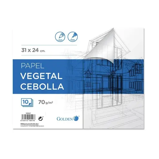 [318047] BLOCK DIBUJO PAPEL VEGETAL 10 HOJAS - GOLDEN -