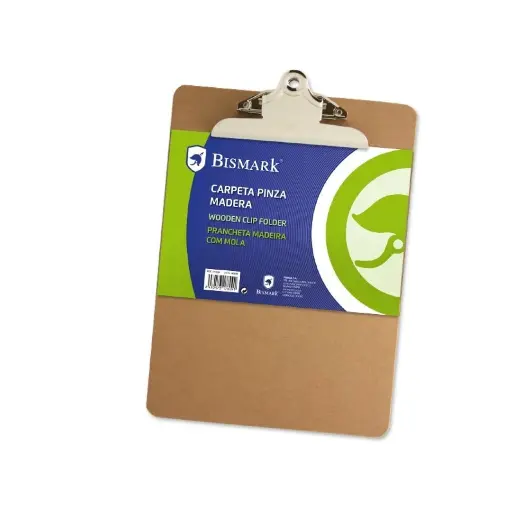 [327467] CARPETA MADERA CON PINZA BISMARK A5