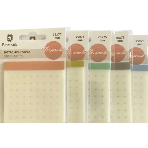 [331527] NOTAS ADHESIVAS TRANSLUCIDAS CON PUNTOS 75X75 MM