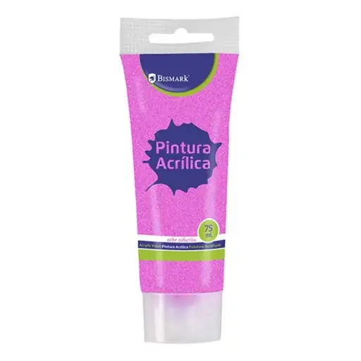 PINTURA ACRILICA 75 ML CON GLITTER - bismark -