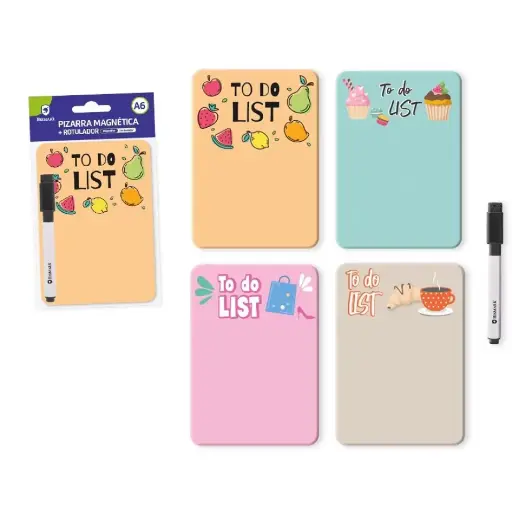 [332477] PIZARRA MAGNETICA DECORADA C/ ROTULADOR A6 - BISMARK -