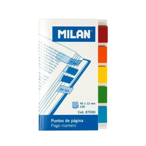 [87000] PUNTOS DE PÁGINA MILAN TRANSPARENTE 100H