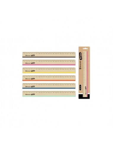 [329266] REGLA MADERA 30 CM COLOR NATURAL