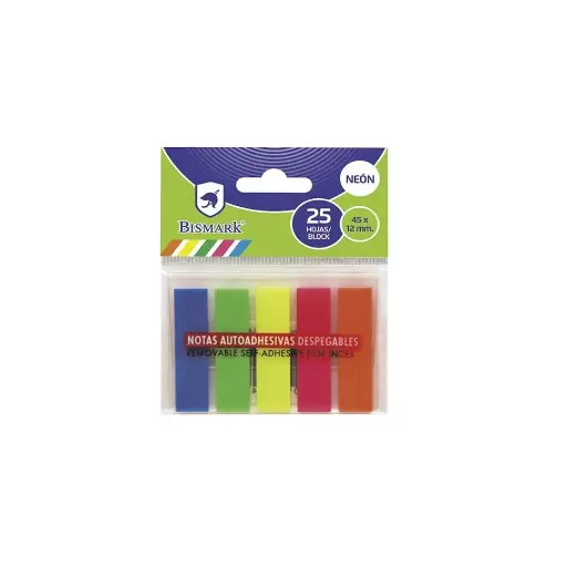 [318276] TACO ADHESIVO BISMARK 5 GUIAS NEON 45x12MM