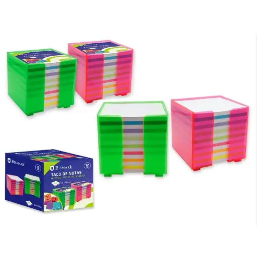 [328433] TACO NOTAS 400 HOJAS ARCOIRIS 75X75 MM - BISMARK -