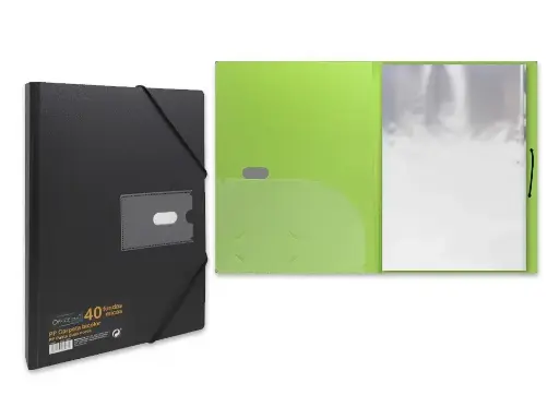 [323966] OFFICE CLUB PP CARPETA 40F DUO NEGRO/VERDE