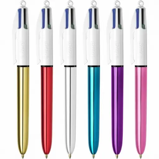 BOLIGRAFO 4 COLORES BIC METALIZADO 