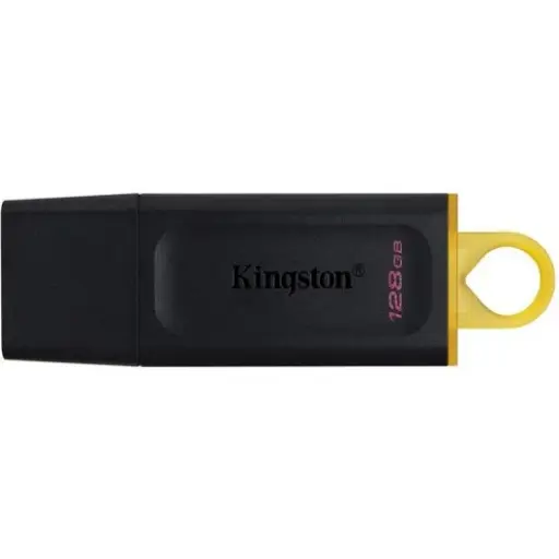 [DTX/128GB] PPENDRIVE DATATRAVELER EXODIA 128GB C/TAPA PROTECTORA Y RANURA PARA COLGAR USB 3.2 NEGRO/AMARILLO KINGSTON