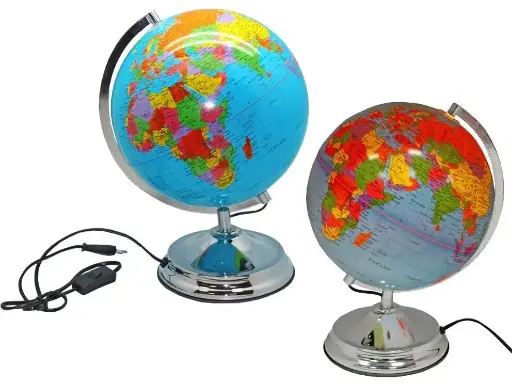 [320073]  ESFERA 25 CM CON LUZ, GLOBO TERRAQUEO