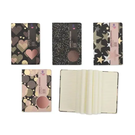 [333183] LIBRETA BLACK&ROSE A5