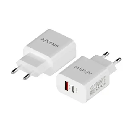 [A110-0681] CARGADOR 1XUSB-C PD3.0, 1XUSB-A QC3.0 20W BLANCO