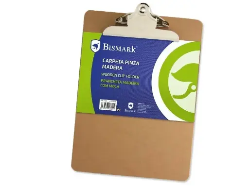 [317809] CARPETA MADERA CON PINZA - BISMARK -