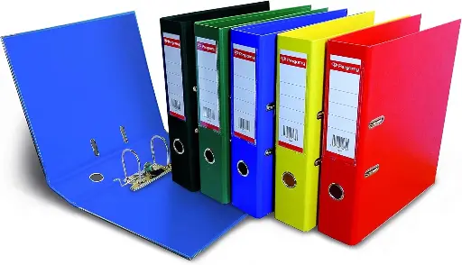 [900455] Archivador carton gofrado, 75 mm, color amarillo - PERGAMY -