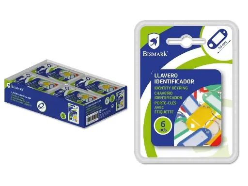 [328548] LLAVERO SEÑALIZADOR 6 piezas doble bl. - BISMARK -